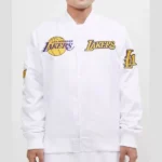 Hardwood Classics Los Angeles Lakers White Satin Jacket
