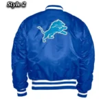 MA-1 Detroit Lions Bomber Royal Blue Jacket - Image 4