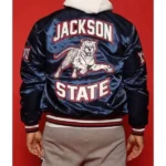 Men’s Bomber Jackson State University Blue Jacket - Image 2