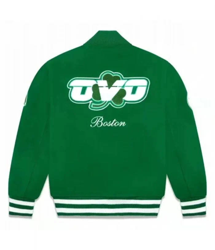 OVO Boston Celtics Varsity Green Wool Jacket - Image 2