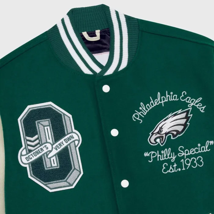OVO Philadelphia Eagles Varsity Jacket - Image 5