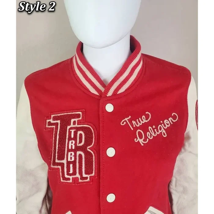 True Religion Red Varsity Jacket - Image 2