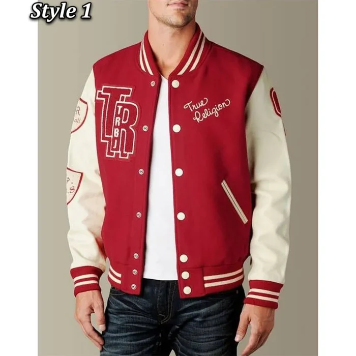red-true-religion-varsity-jacket.webp True Religion Red Varsity Jacket - Image 1