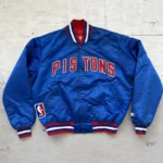 Vintage 90s NBA Starter Detroit Pistons Satin Basketball Jacket Size Large