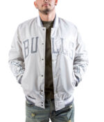 Chicago Bulls Satin Silver Jacket - Image 6