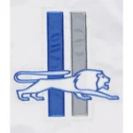 Throwback Warm Up Pitch Detroit Lions Varsity Satin Jacket - Image 4