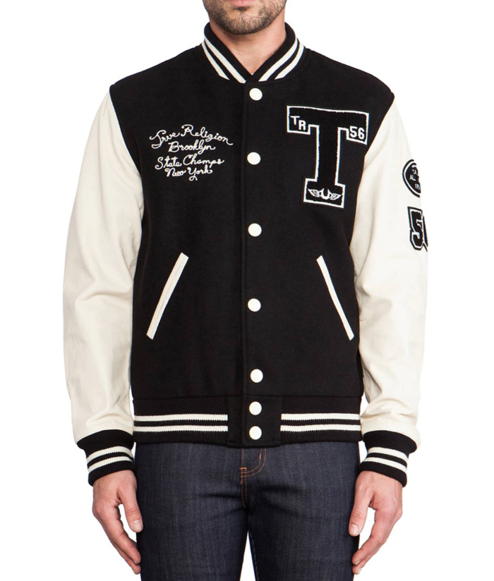 True Religion Mens Varsity Letterman Jacket - Image 8