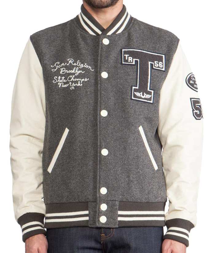 True Religion Mens Varsity Letterman Jacket - Image 5