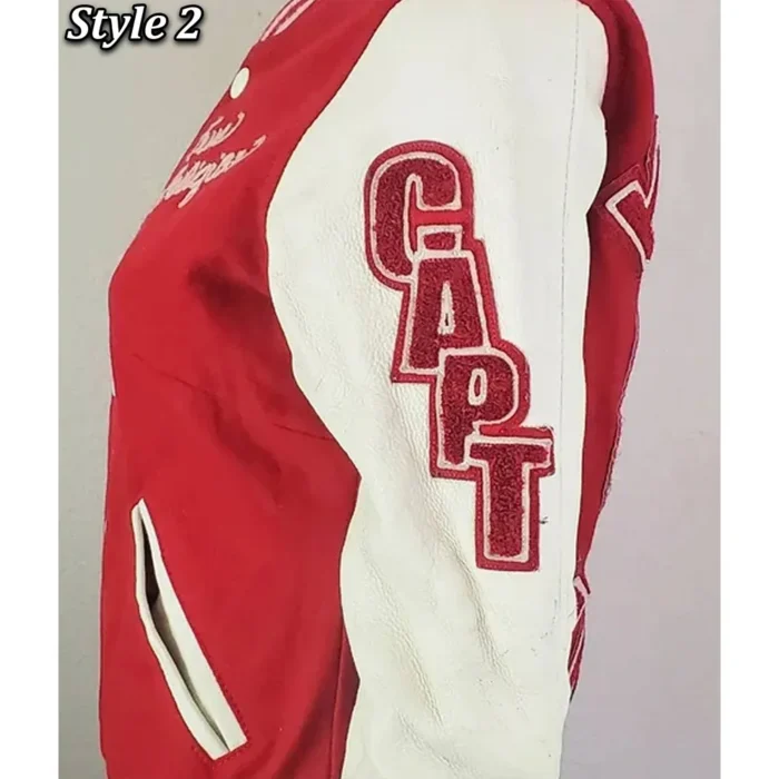 True Religion Red Varsity Jacket - Image 3