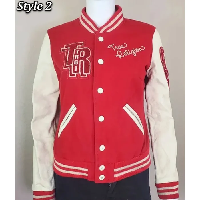 True Religion Red Varsity Jacket - Image 4