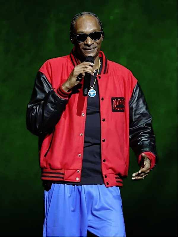 CinemaCon-2026-Snoop-Dogg-Red-and-Black-Varsity-Jacket