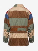 Colorblock Patchwork Corduroy Jacket Back