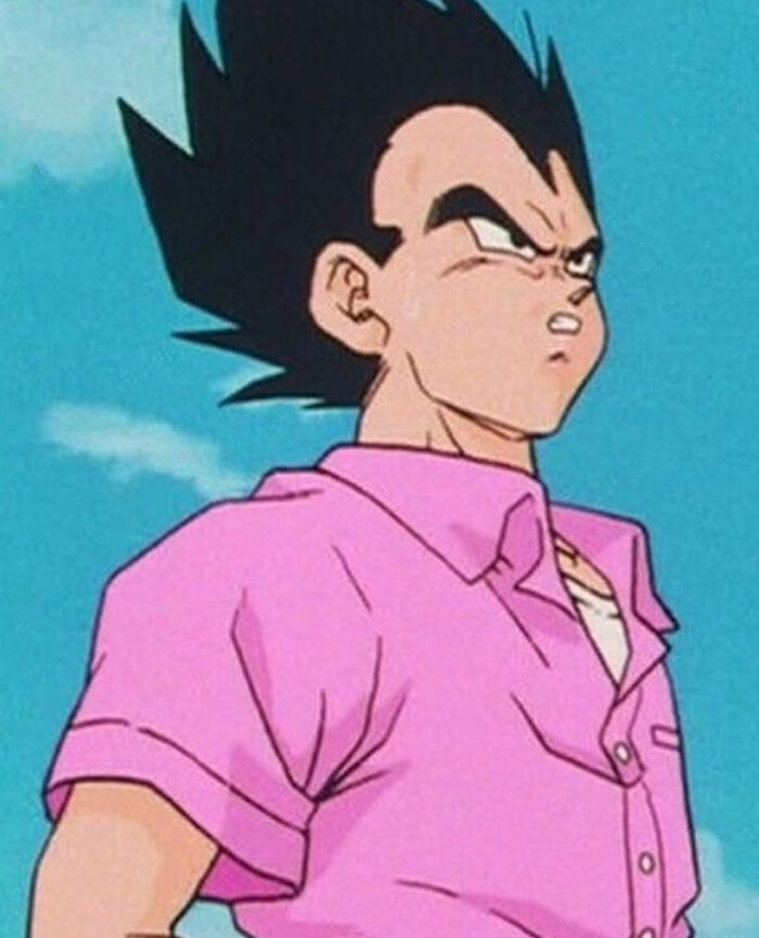 Dragon Ball Z Vegeta Pink Shirt Dragon Ball Z Vegeta Pink Shirt