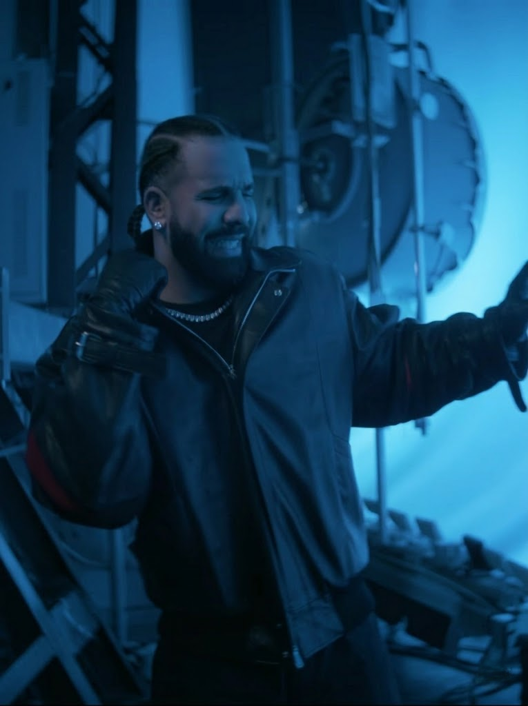 Drake 2 Hard 4 The Radio Oversized Black Leather Jacket