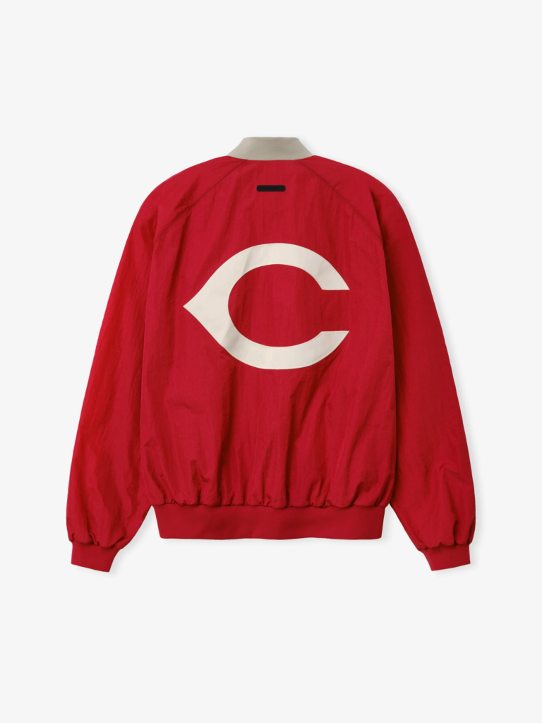 ESSENTIALS Fear Of God x MLB Cincinnati Reds Half Zip Pullover Jacket