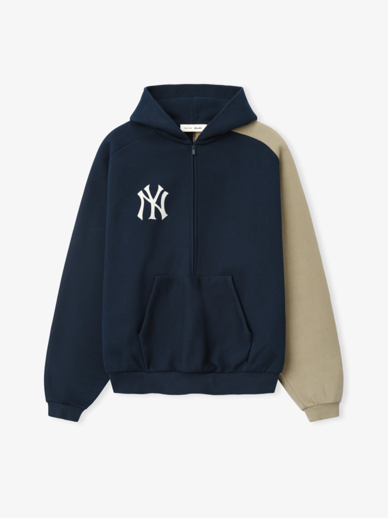 Essentials-New-York-Yankees-Raglan-Half-Zip-Sport-Hoodie