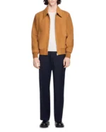 Euphoria S03 Jacob Elordi Suede Leather Jacket Front