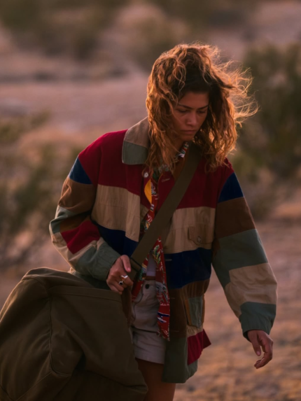 Euphoria S03 Zendaya Coleman Colorblock Jacket