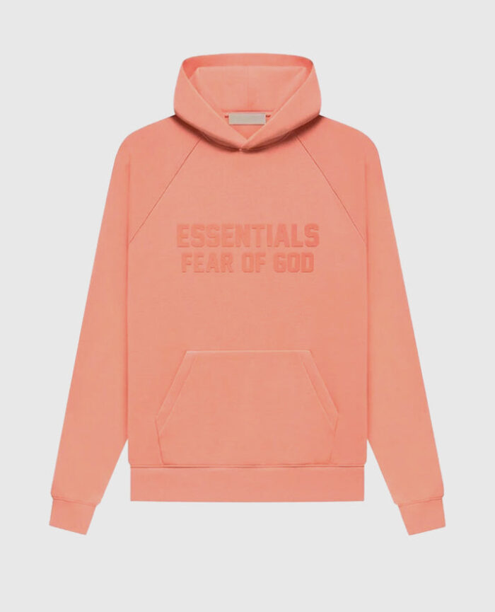 Fear of God Coral Essentials Hoodie Front Fear of God Coral Essentials Hoodie Front