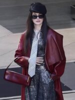 The Devil Wears Prada 2 Anne Hathaway Leather Coat - Image 2