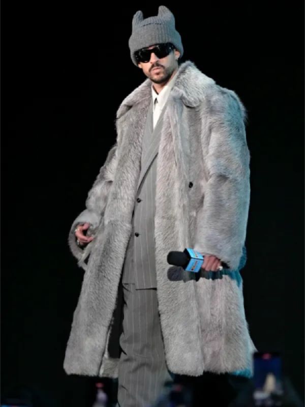 Halftime-Show-Super-Bowl-LX-Bad-Bunny-Shearling-Grey-Coat
