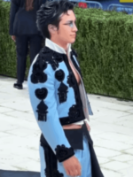 Hudson Williams Met Gala White Embroidered Jacket