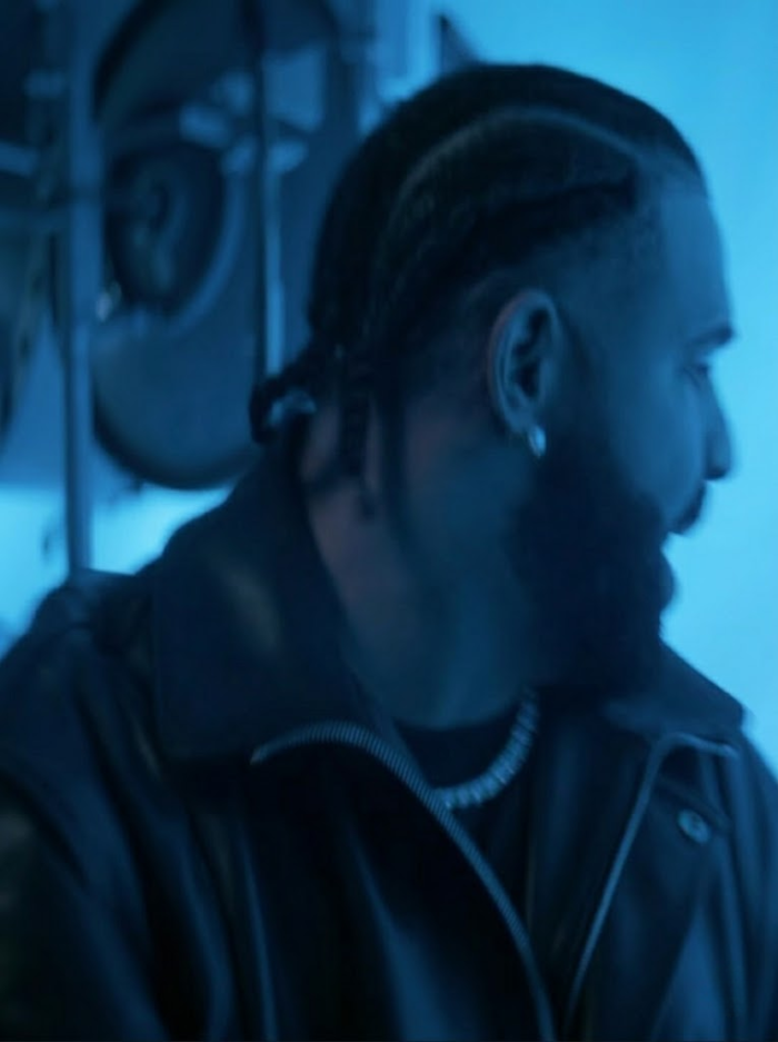 Drake 2 Hard 4 The Radio Oversized Black Leather Jacket - Image 3