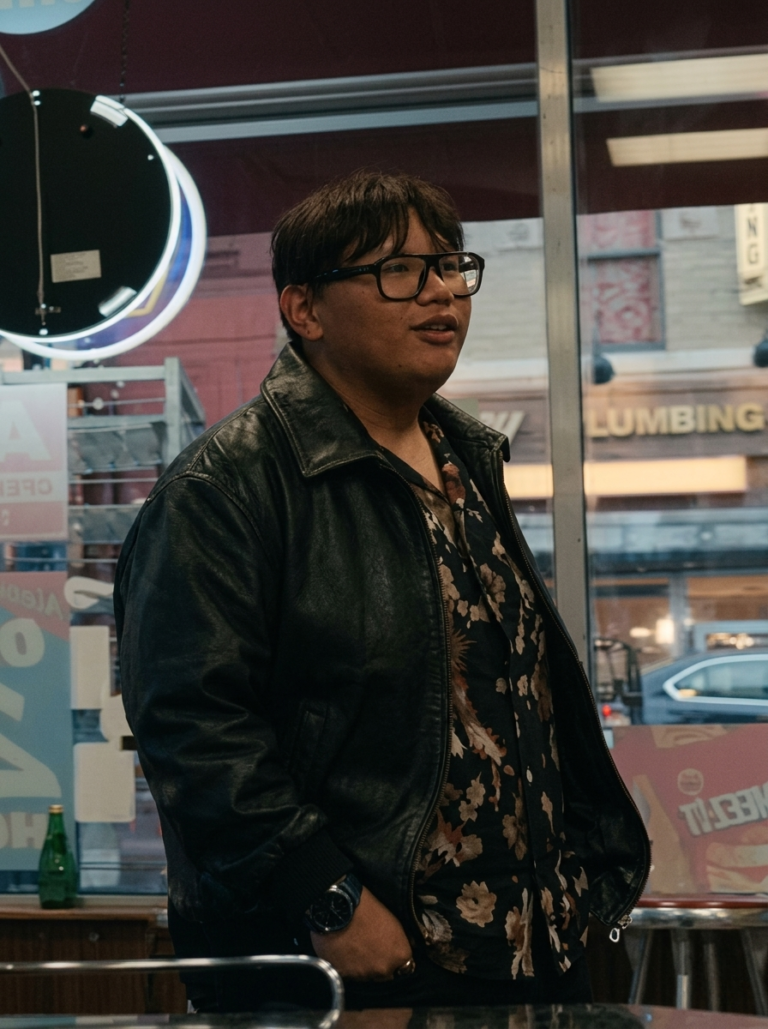 Jacob Batalon Spider Man Brand New Day 2026 Ned Leeds Black Leather Jacket