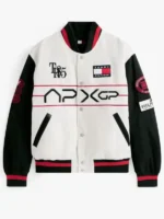 The APXGP Collection Satin Boxy Varsity Jacket