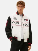 The APXGP Collection Satin Boxy Varsity Jacket - Image 2