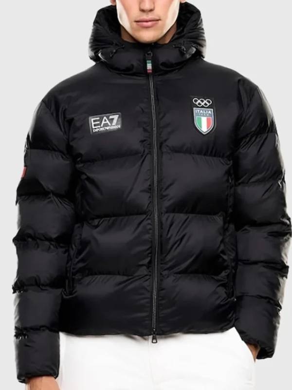 Winter-Olympics-2026-Team-Italy-Black-Puffer-Jacket