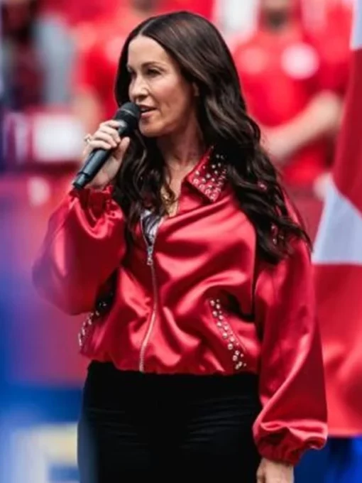 Alanis-Morissette-FIFA-World-Cup-2026-Red-Satin-Bomber-Jacket Alanis-Morissette-FIFA-World-Cup-2026-Red-Satin-Bomber-Jacket