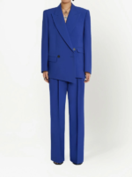 Alex Fox Blue Double Breasted Asymmetric Blazer