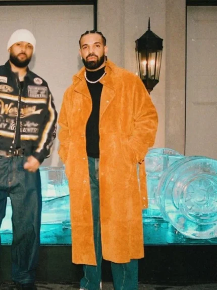 Drake-Gifted-F1-tribute-Kimi-Raikkonens-Iceman-Brown-Leather-Coat