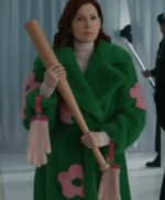 Elsbeth Season 03 Carrie Preston Green Flower Coat