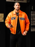 Josh Hart New York Knicks Leather Varsity Jacket