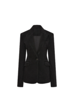 Ladies First Rosamund Pike Denim Aviator Blazer