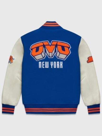New-York-Knicks-Octobers-Very-Own-Blue-Wool-Varsity-Jacket