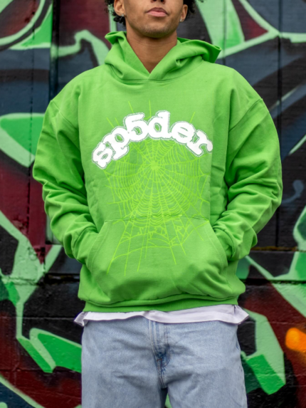 Recreated – Sp5der Web Green Unisex Hoodie