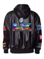 Super Bowl 2026 Vegan Leather Hooded Jacket - Image 3