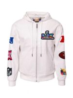 Super Bowl 2026 Vegan Leather Hooded Jacket - Image 2