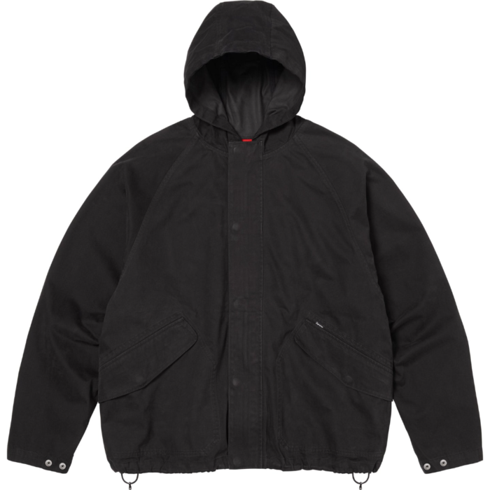 Supreme Hooded Raglan Black Jacket