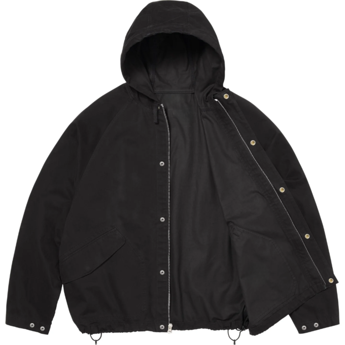 Supreme Hooded Raglan Black Jacket Inner