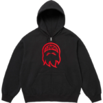Supreme x Spitfire Zip Up Black Hoodie