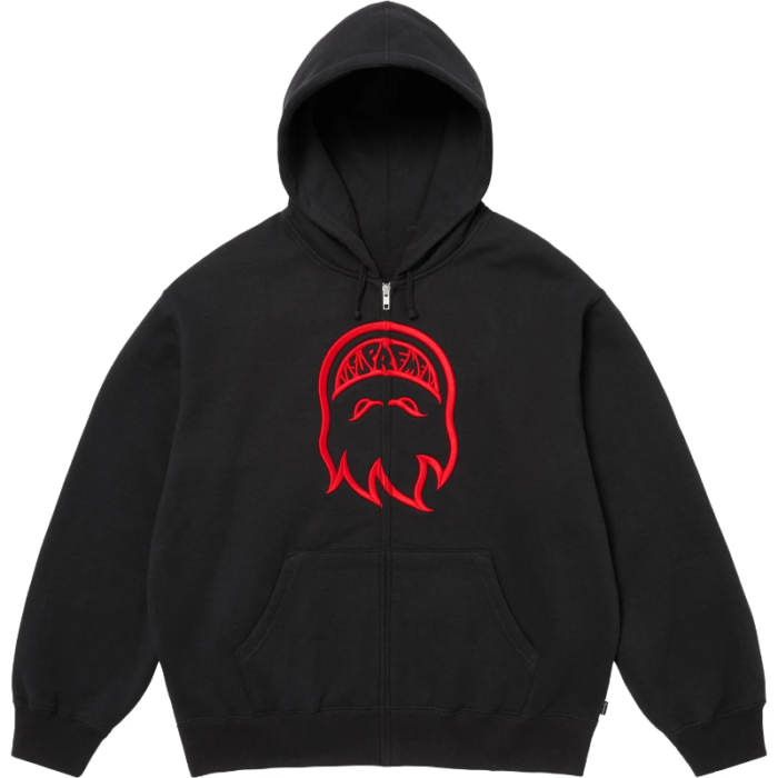 Supreme x Spitfire Zip Up Black Hoodie