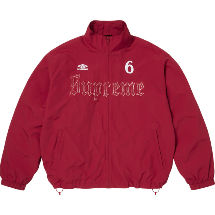 Supreme x Umbro Rhinestone Red Track Jacket