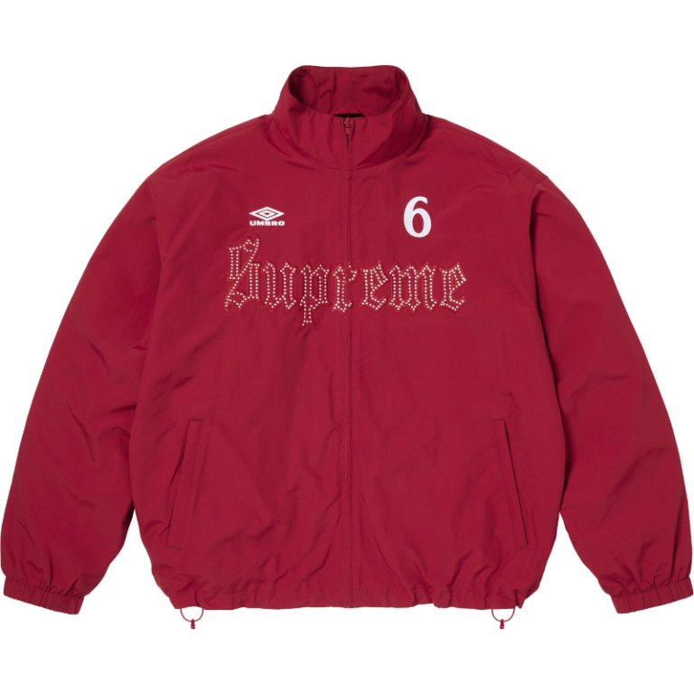 Supreme x Umbro Rhinestone Red Track Jacket