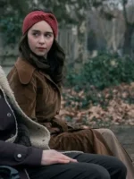 Ponies Emilia Clarke Suede Leather Coat - Image 3