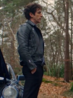 Ladies First Sacha Baron Cohen Black Leather Jacket - Image 3