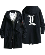 Death Note Black Hooded Cotton Coat
